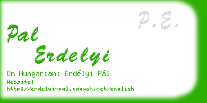 pal erdelyi business card